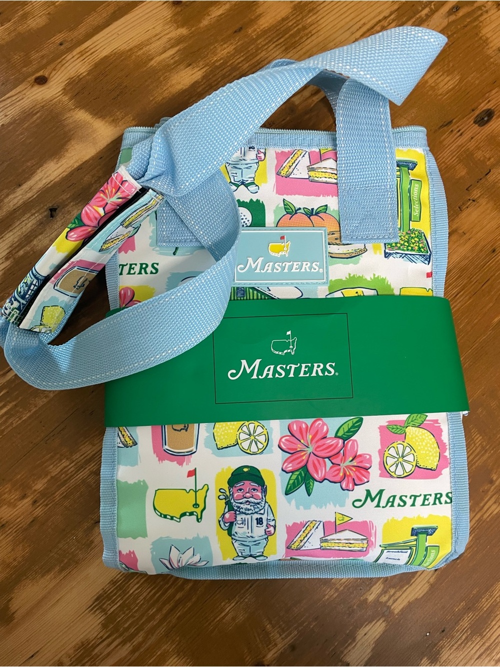 NWT Masters Tournament Insulated Lunch Bag - Pastel Floral & Golf Print - Picture 9 of 10